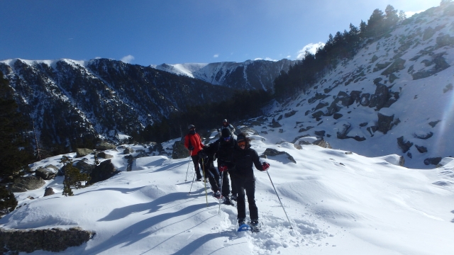  Snowshoeing in the snow 