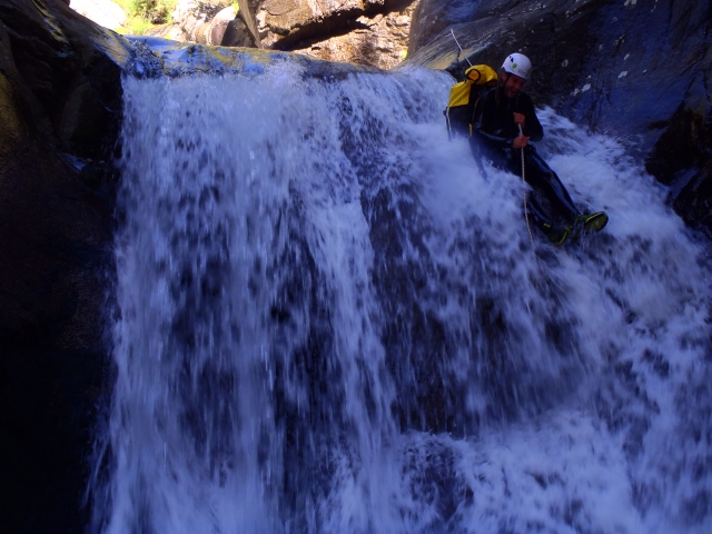  Going down the waterfall 