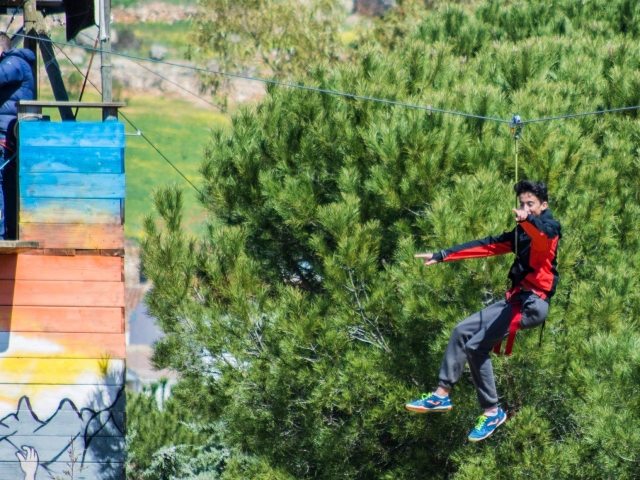  Zip line over the water 