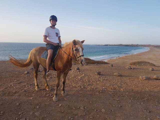 Jinele subiendo en Fuerteventura