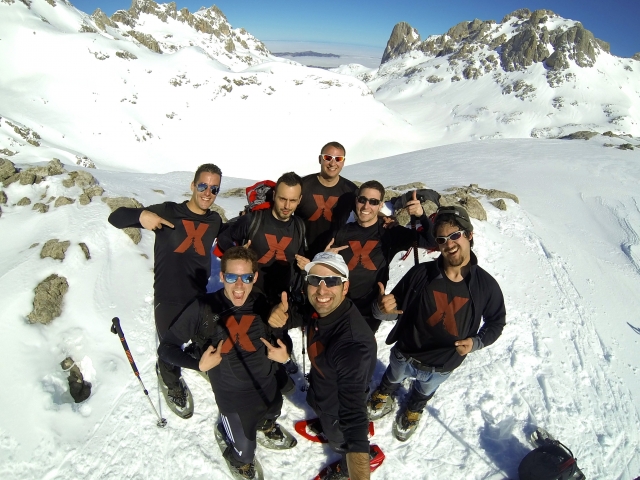 Raquetas de nieve en Fuente De