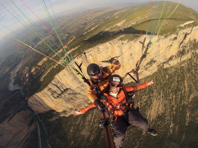 Volando en tandem en Ager