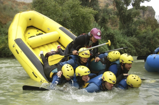 Rafting en el río Genil
