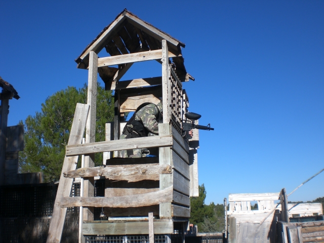  Tower on the paintball field 