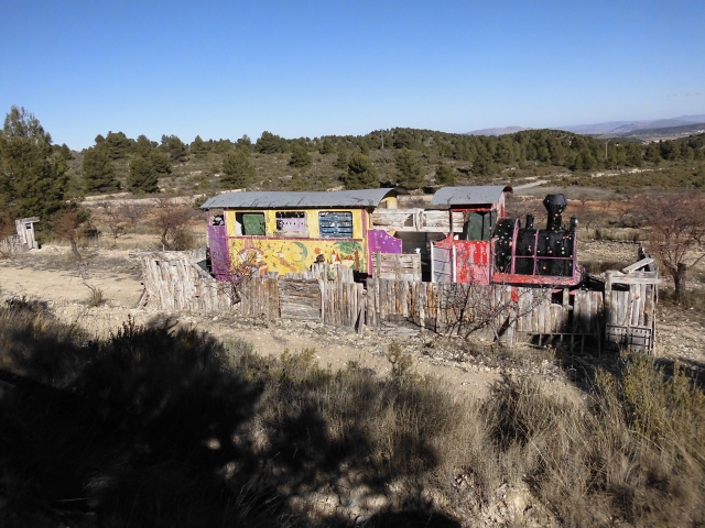  Abandoned train on the paintball field