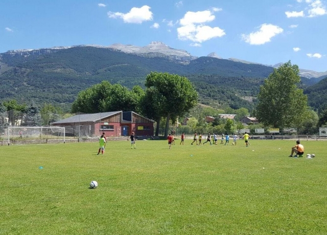 Entrenando en el campus de Huesca