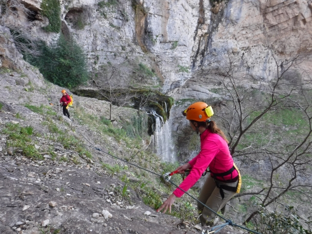  Hiking with a pink sweatshirt 