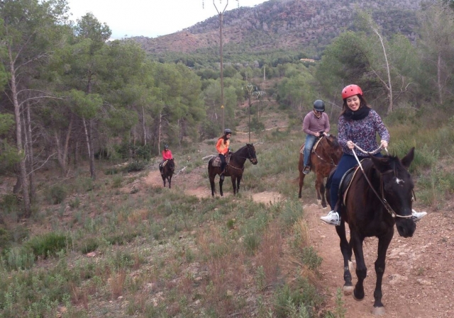 Subiendo el sendero con los caballos