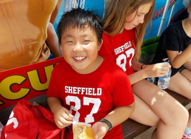 Tomando el bocadillo