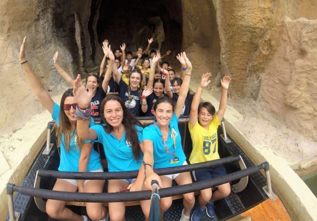 Visitando el parque tematico