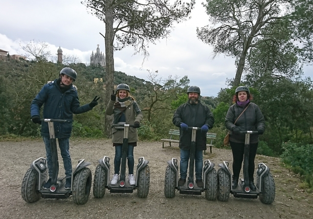  On a segway from Tibidabo 