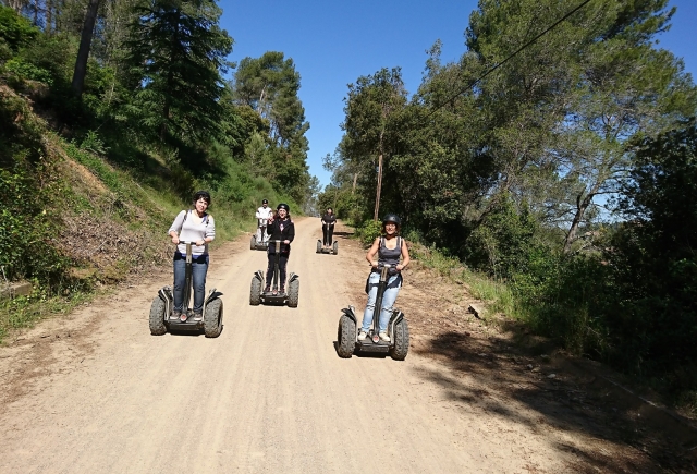  On a segway through Santa Creu 