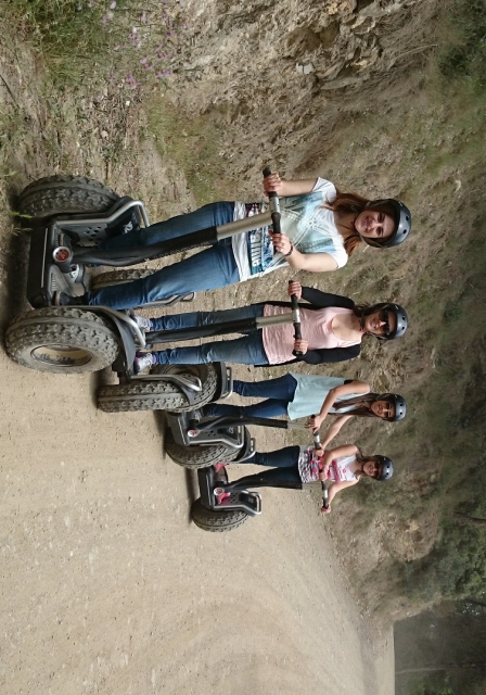  Group of friends on an off-road segway 