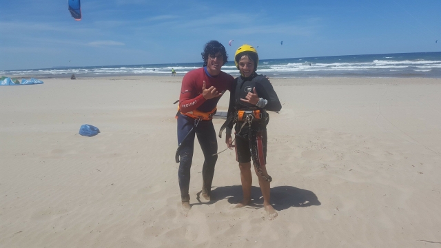 Con el profesor de kile