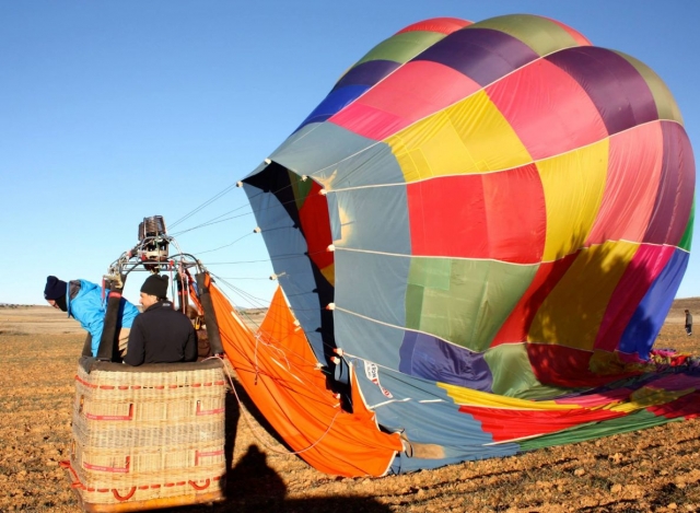 Proceso de hinchado del globo