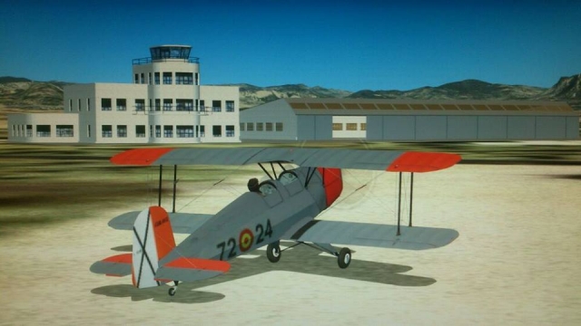 En la pista de aviones