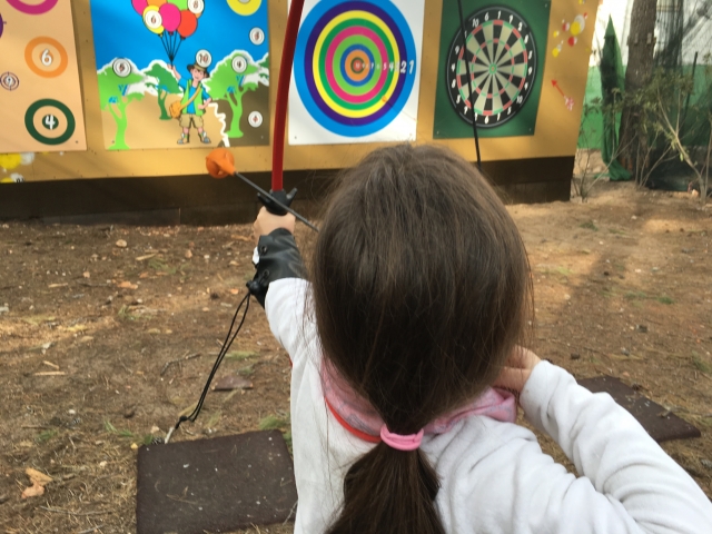 Testing our skills with an archery session 