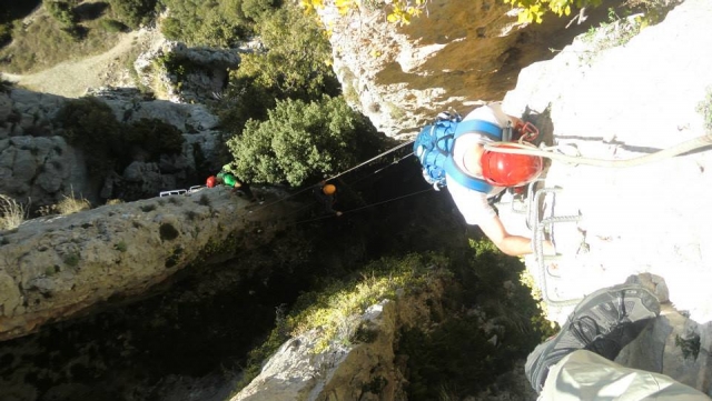 Recorrido de ferrata