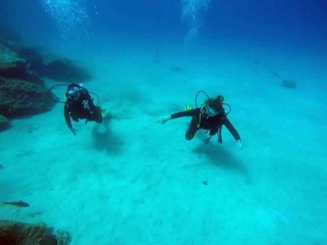 Buceo en el fondo marino