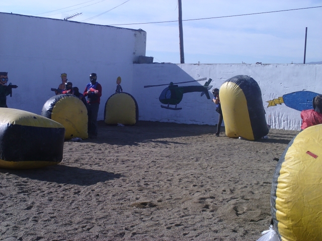 Campo con hinchables