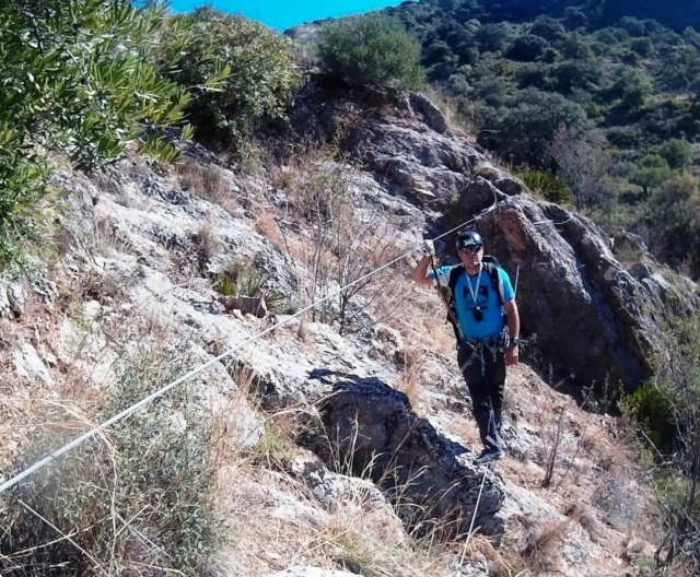 En la ferrata de Jimera 