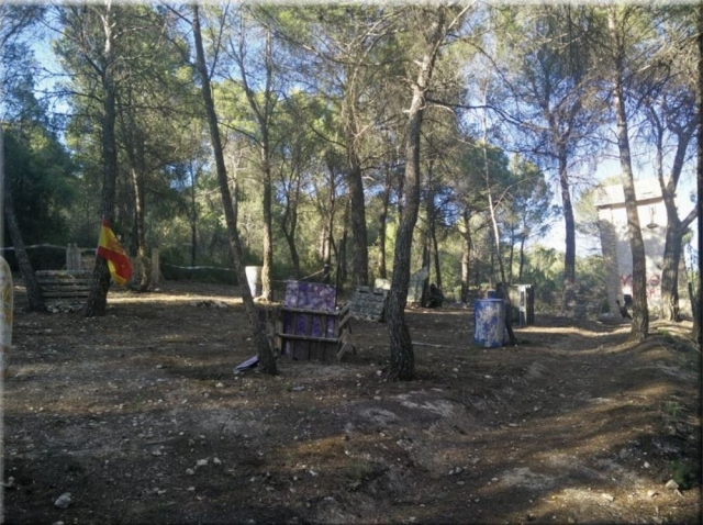 Escenario con bandera