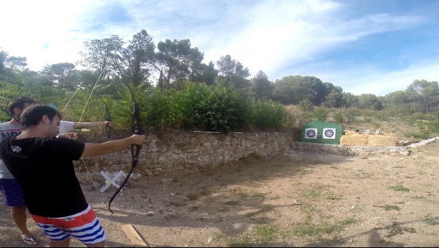 Tirando la flecha