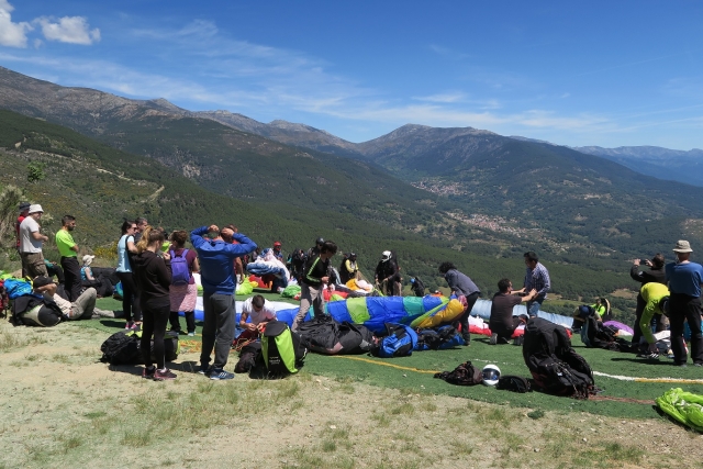Paragliding flight concentration 