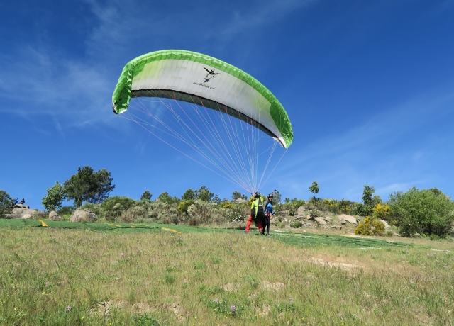  Controlling the paraglider in the take-off area 