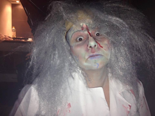  Horror character at dinner 