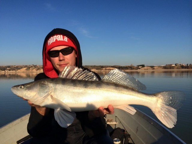  With a pike-perch 
