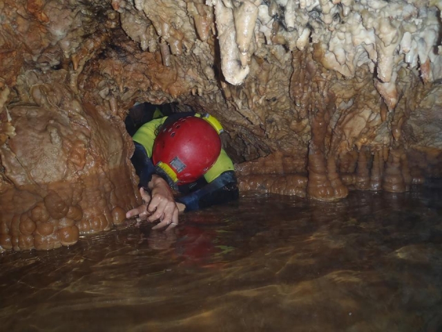  In the eccentric cave of Igualeja 