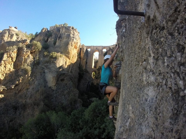  Climbing the Ronda ferrata 