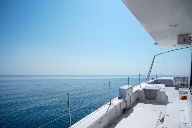 A bordo de nuestro catamarán