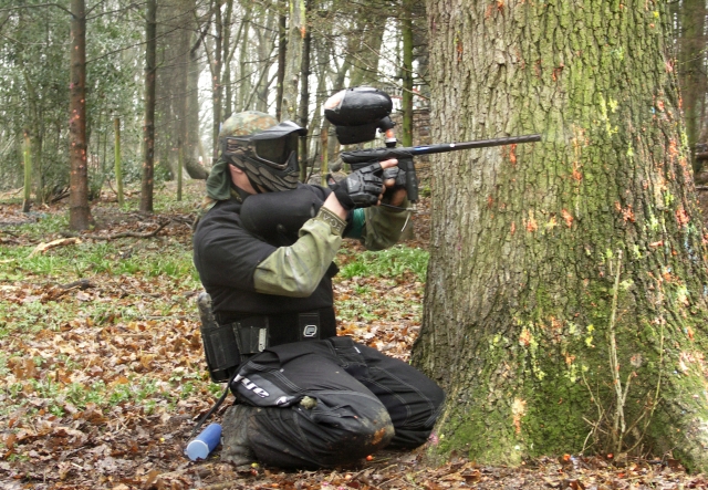 Cubierto por el arbol