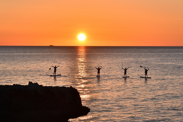  Saída ao pôr do sol SUP 