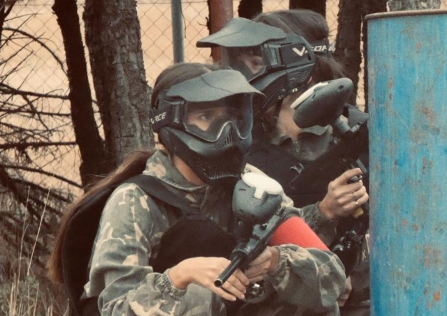 Jugadores de paintball