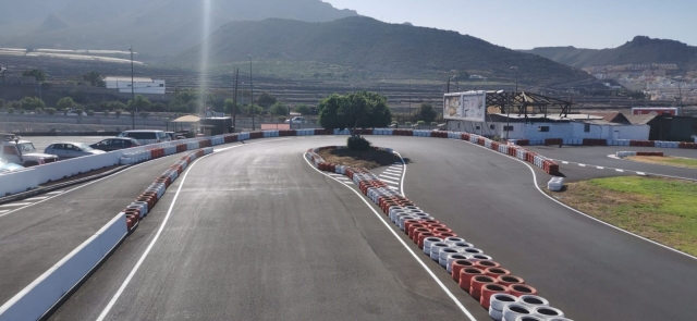 Diferentes tramos del circuito de karting
