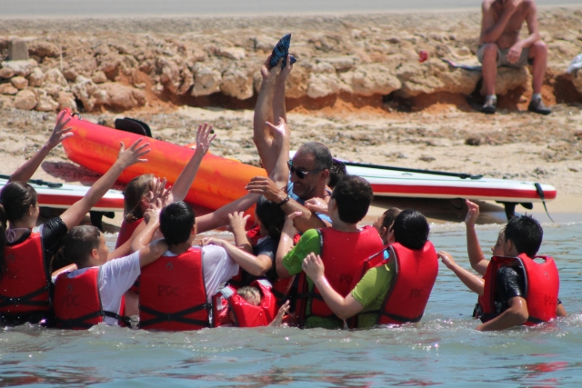 con los kayaks