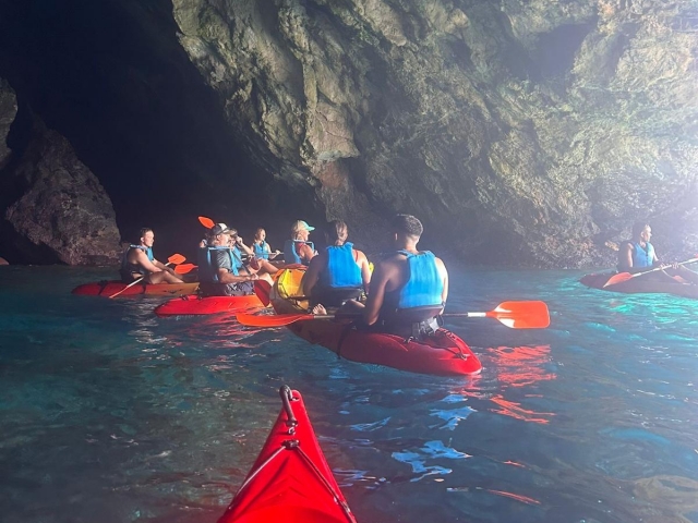  Entering the sea cave 