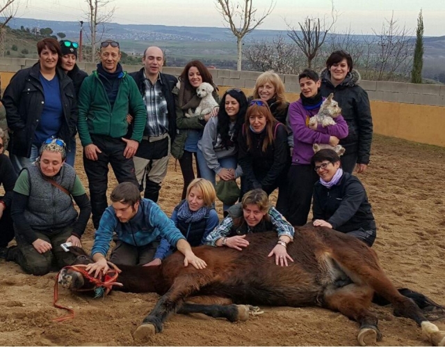 Disfrutando del caballo en familia