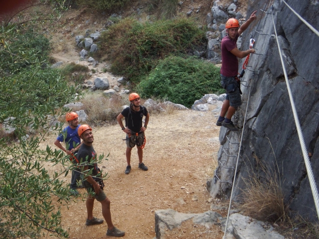 Starting the ferrata 