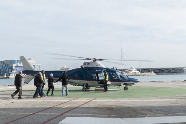 En el helipuerto