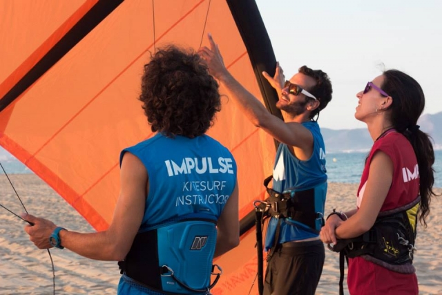 Levantando el kite