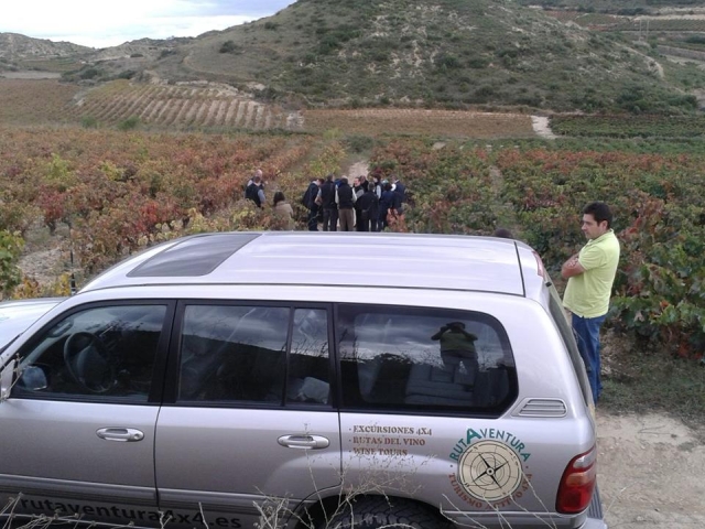 Todoterreno junto a vinedos