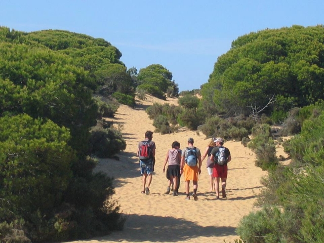  Family hiking