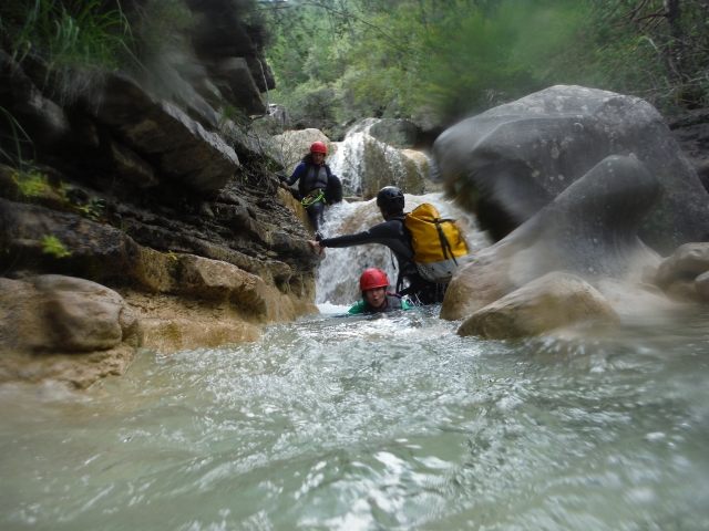 Discesa dalle cascate 