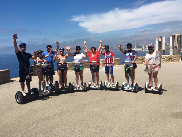 En el mirador en segway