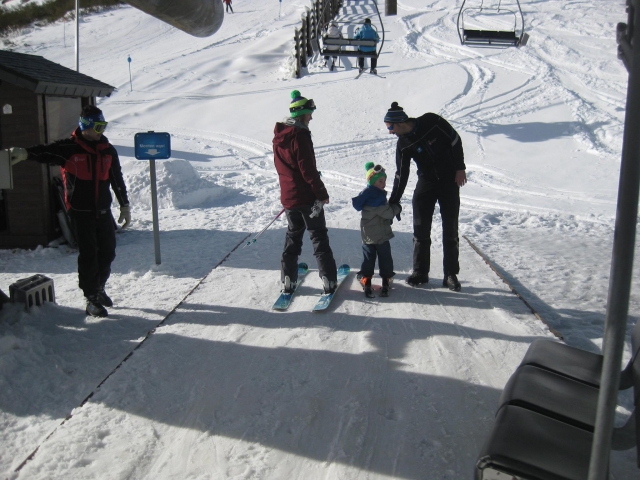  Avec le petit sur les pistes 