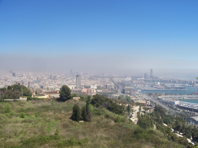 Ciudad de Barcelona desde Montjuic